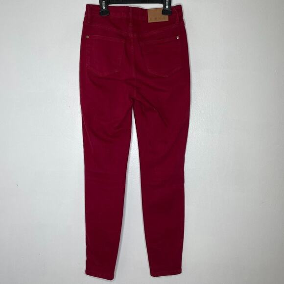Judy Blue Red Skinny Jeans High Rise Stretch Denim Size 3 26 - Picture 4 of 5